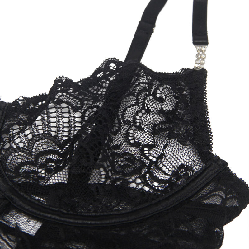 SUBBLIME - 954185 LACE BABYDOLL WITH ADJUSTABLE STRAPS BLACK S/M - Bild 5