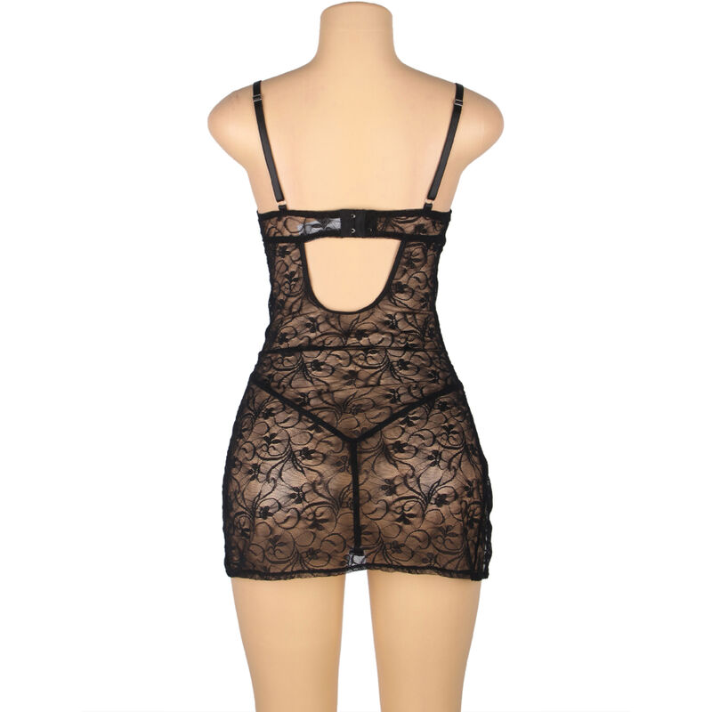 SUBBLIME - 954185 LACE BABYDOLL WITH ADJUSTABLE STRAPS BLACK S/M - Bild 6