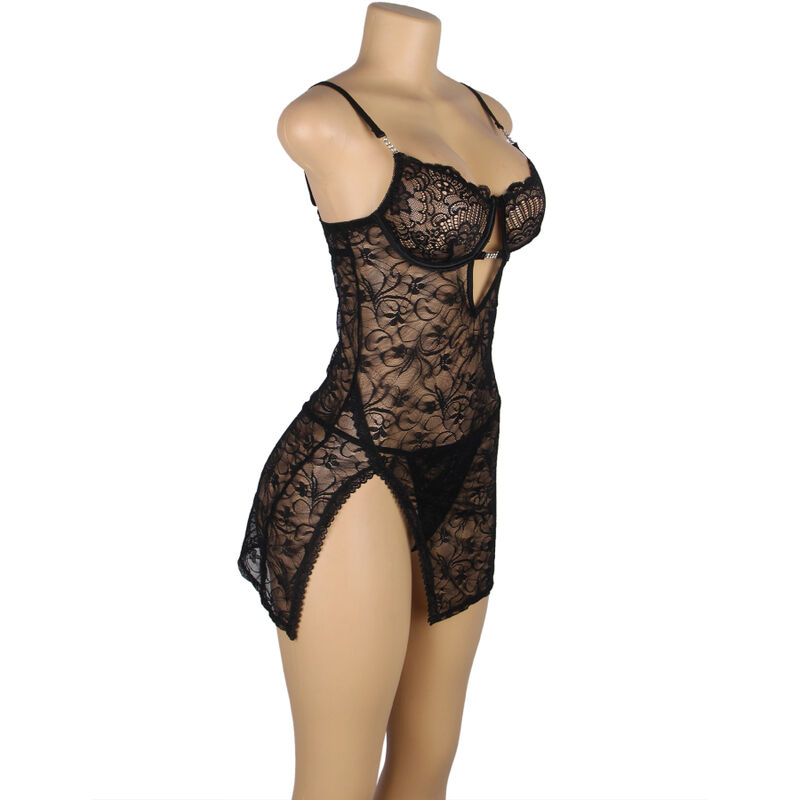 SUBBLIME - 954185 LACE BABYDOLL WITH ADJUSTABLE STRAPS BLACK S/M - Bild 8