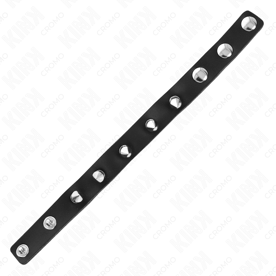 KINK - LEATHER PENIS RING WITH SPIKES 21.5 X 1.6 CM - Bild 4