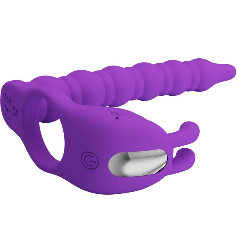 PRETTY LOVE - BLACKNEY PENIS RING WITH LILA VIBRATOR PLUG - Bild 3