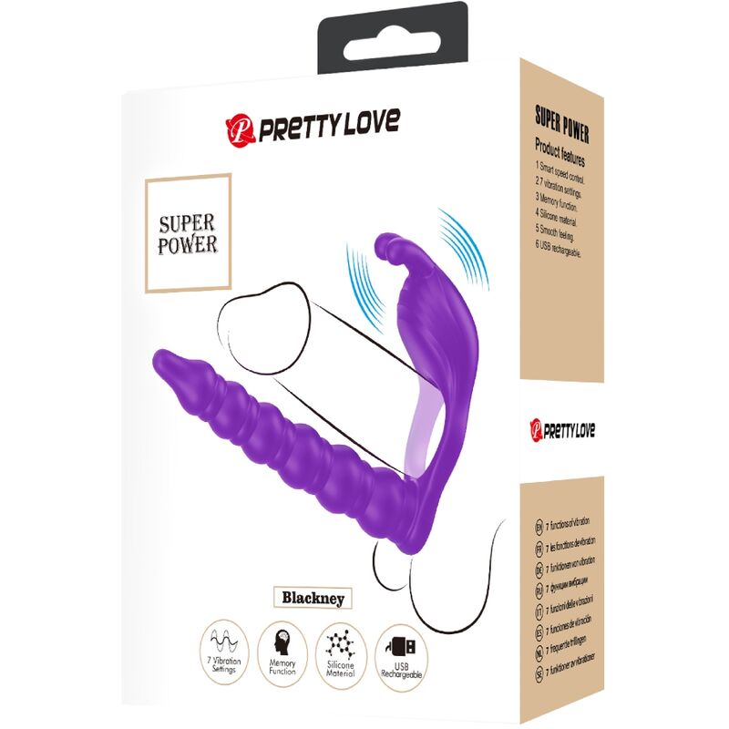 PRETTY LOVE - BLACKNEY PENIS RING WITH LILA VIBRATOR PLUG - Bild 6