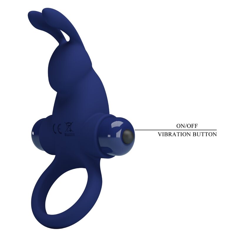 PRETTY LOVE - JIRO RABBIT RING WITH VIBRATION BLUE - Bild 7
