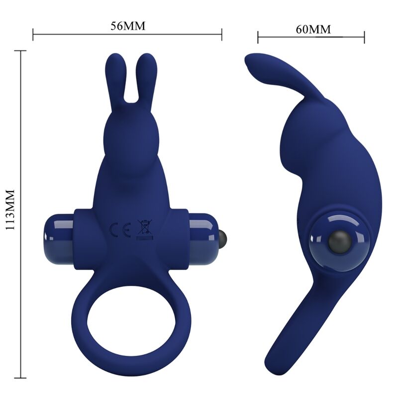 PRETTY LOVE - JIRO RABBIT RING WITH VIBRATION BLUE - Bild 4