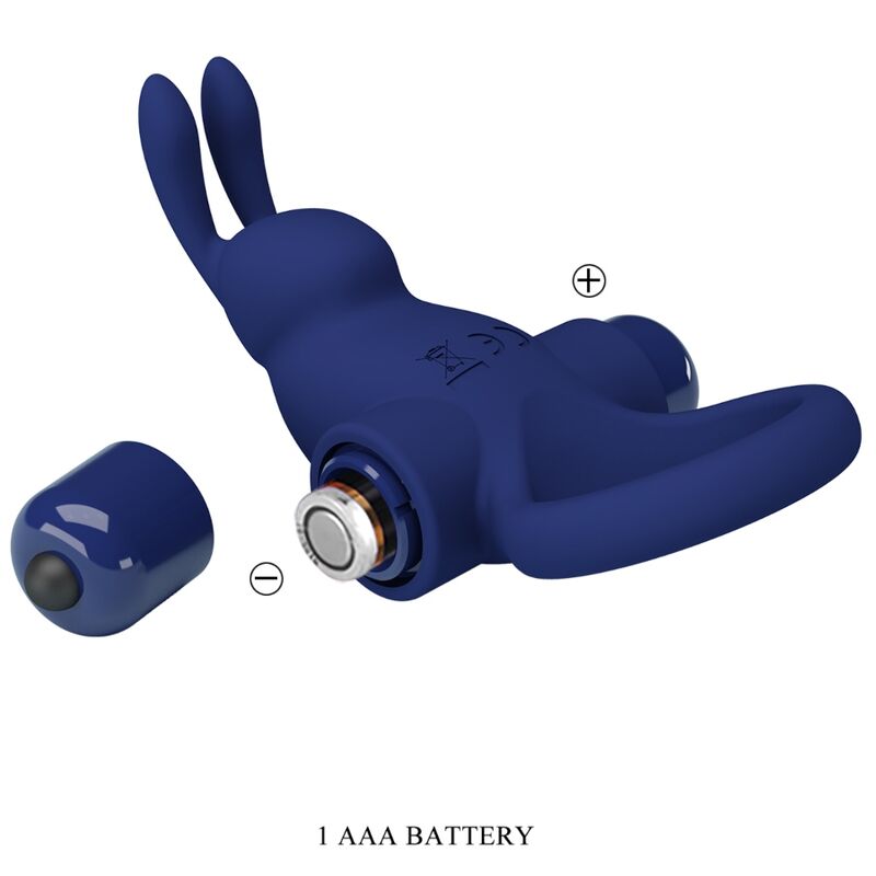 Alternative view of PRETTY LOVE - JIRO RABBIT RING WITH VIBRATION BLUE