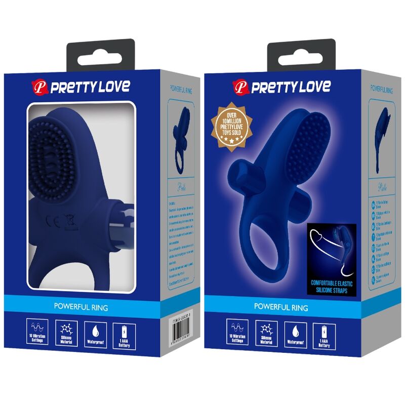 Alternative view of PRETTY LOVE - PALLE RING WITH VIBRATION BLUE