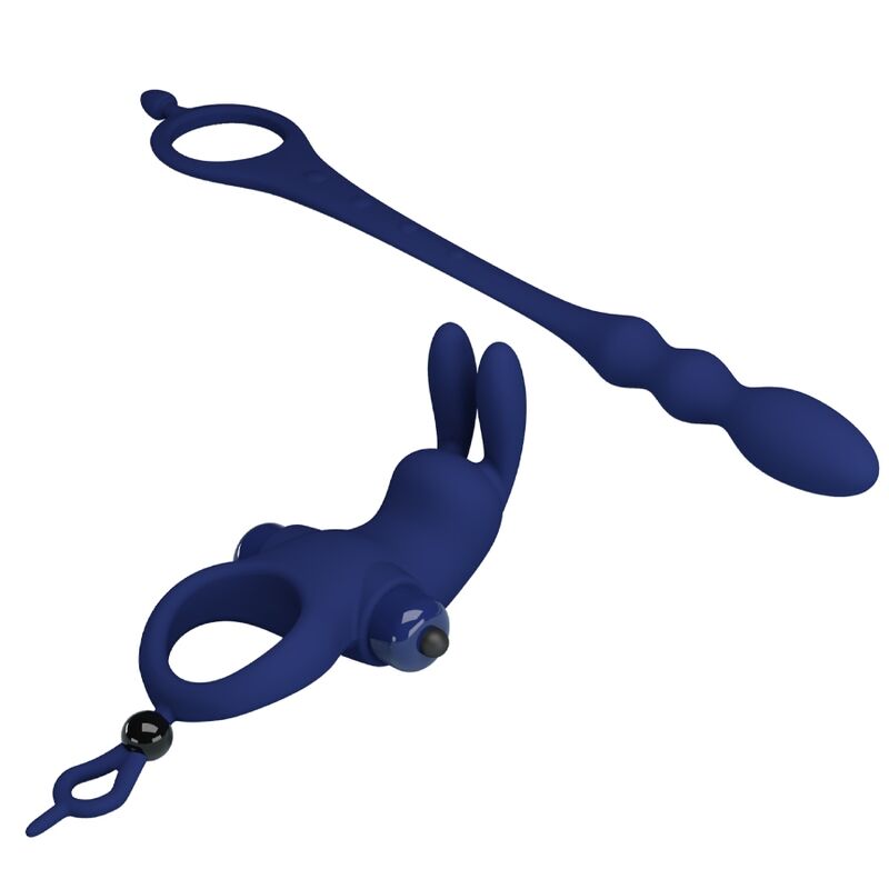 PRETTY LOVE - AYAD RABBIT VIBRATOR RING WITH PLUG BLUE - Bild 11