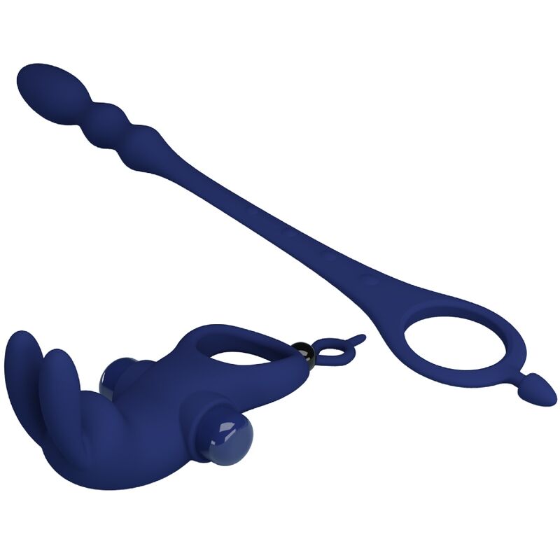 PRETTY LOVE - AYAD RABBIT VIBRATOR RING WITH PLUG BLUE - Bild 9