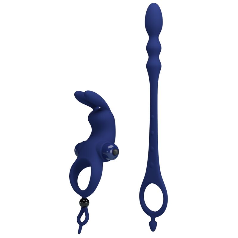 PRETTY LOVE - AYAD RABBIT VIBRATOR RING WITH PLUG BLUE - Bild 6