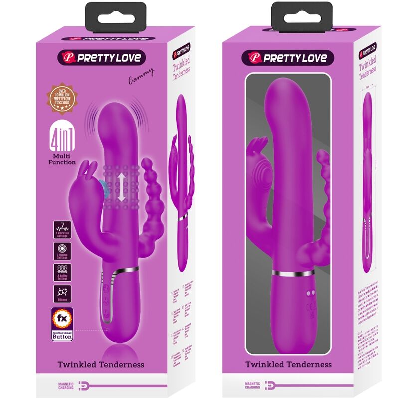 Alternative view of PRETTY LOVE - CAMMY TRIPLE VIBRATOR MULTIFUNCTION 4 IN 1 PINK