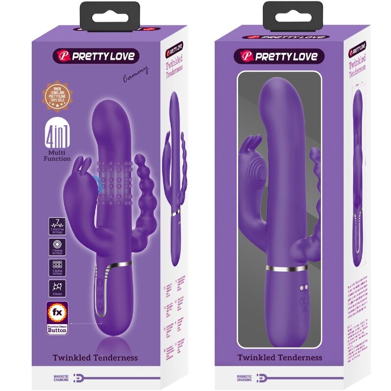 PRETTY LOVE - CAMMY TRIPLE VIBRATOR MULTIFUNCTION 4 IN 1 PURPLE - Bild 6
