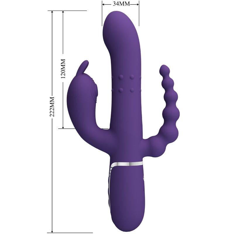 PRETTY LOVE - CAMMY TRIPLE VIBRATOR MULTIFUNCTION 4 IN 1 PURPLE - Bild 7