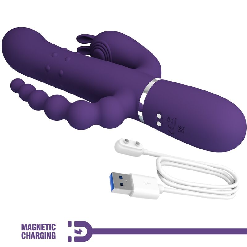 PRETTY LOVE - CAMMY TRIPLE VIBRATOR MULTIFUNCTION 4 IN 1 PURPLE - Bild 8