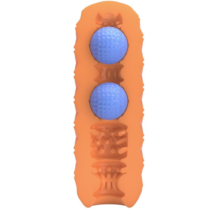 Alternative view of PRETTY LOVE - TWIN BALLS MALE MASTURBATOR ORANGE