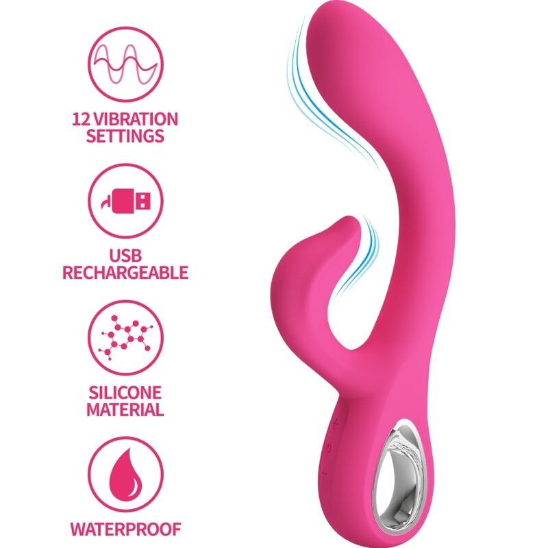 PRETTY LOVE - FRITZ RABBIT VIBRATOR 12 VIBRATIONS PINK - Bild 6