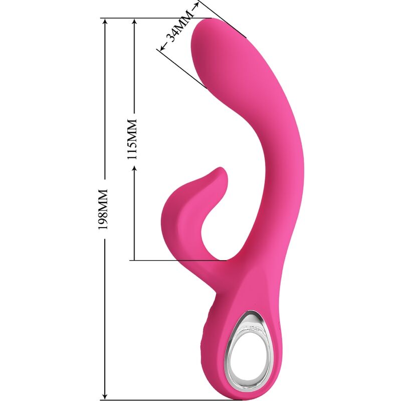 PRETTY LOVE - FRITZ RABBIT VIBRATOR 12 VIBRATIONS PINK - Bild 8
