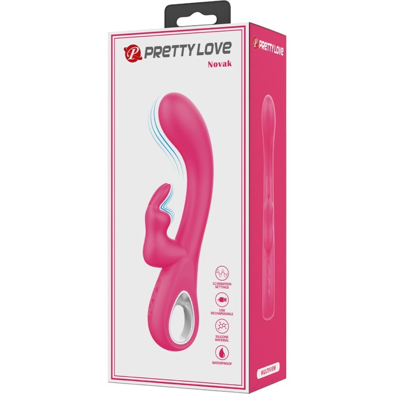 PRETTY LOVE - NOVAK RABBIT VIBRATOR 12 VIBRATIONS PINK - Bild 7