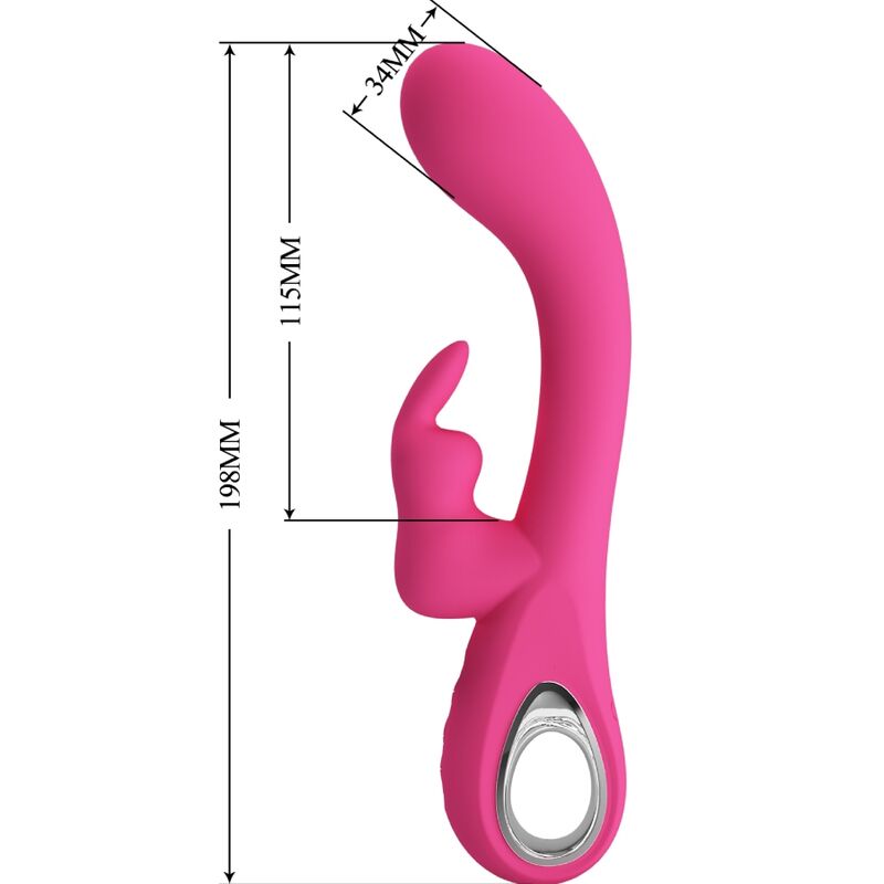 PRETTY LOVE - NOVAK RABBIT VIBRATOR 12 VIBRATIONS PINK - Bild 8