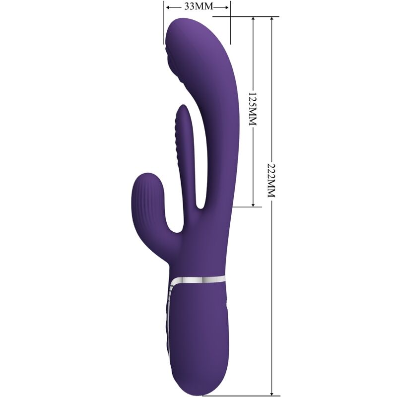PRETTY LOVE - SHANIA TRIPLE RABBIT VIBRATOR MULTIFUNCTION PURPLE - Bild 8
