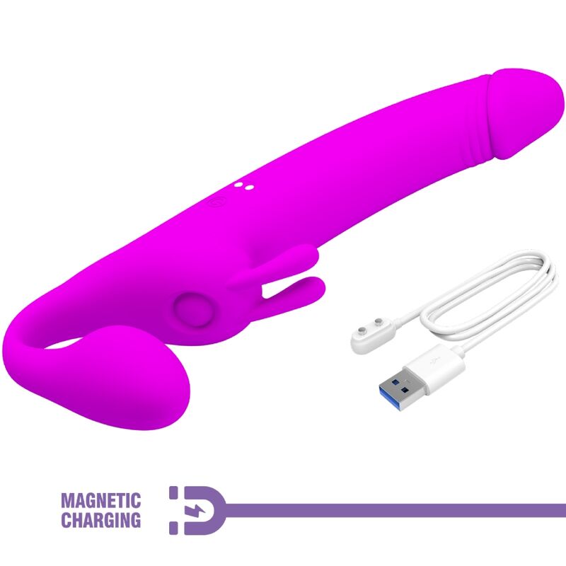PRETTY LOVE - ZANINI STRAPLESS STRAP-ON 10 VIBRATIONS PURPLE - Bild 2