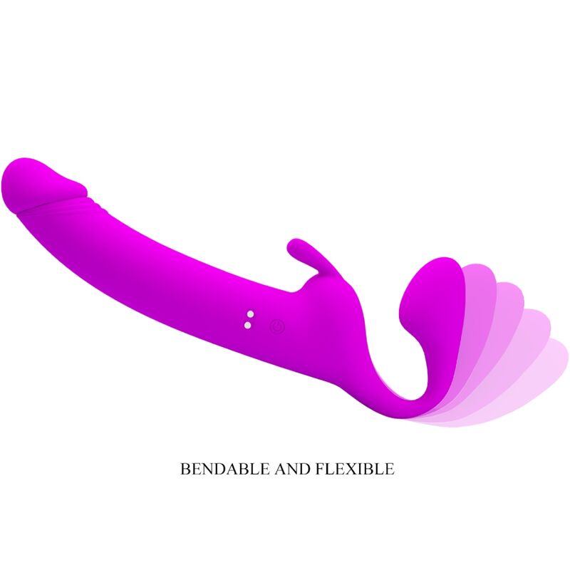 PRETTY LOVE - ZANINI STRAPLESS STRAP-ON 10 VIBRATIONS PURPLE - Bild 4