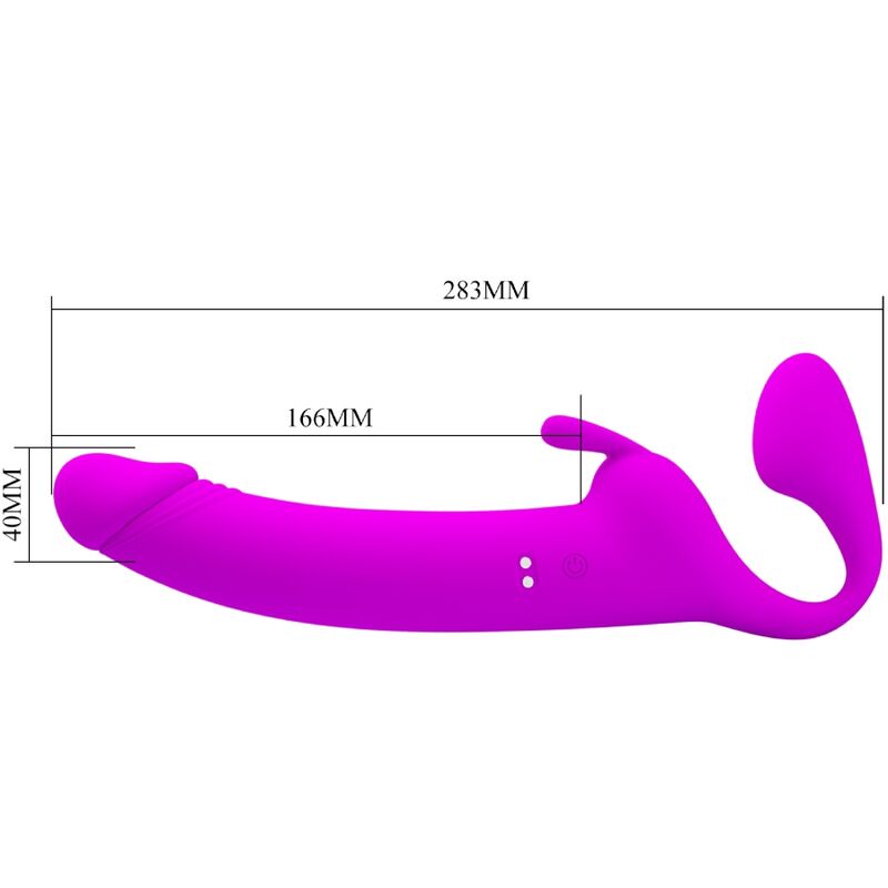 PRETTY LOVE - ZANINI STRAPLESS STRAP-ON 10 VIBRATIONS PURPLE - Bild 8