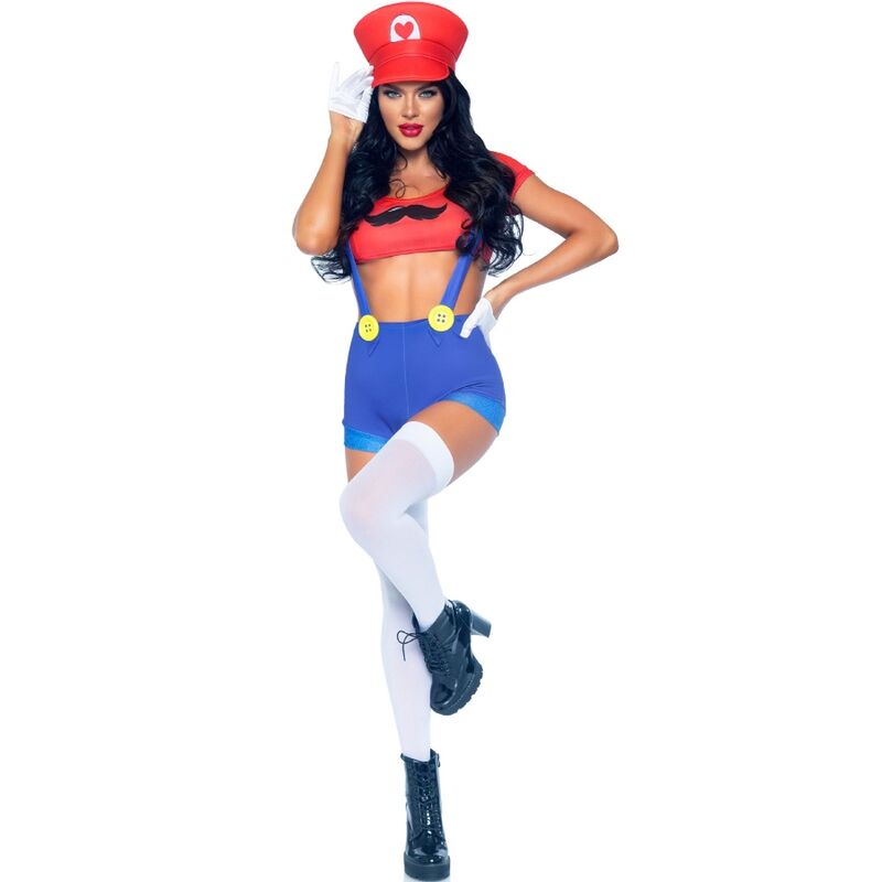 Alternative view of LEG AVENUE - SEXY COSTUME MARIO BROS RED/BLUE M
