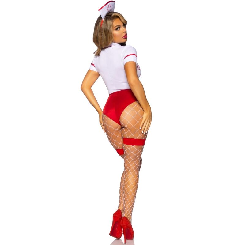 LEG AVENUE - SEXY NURSE COSTUME RED/WHITE S - Bild 4