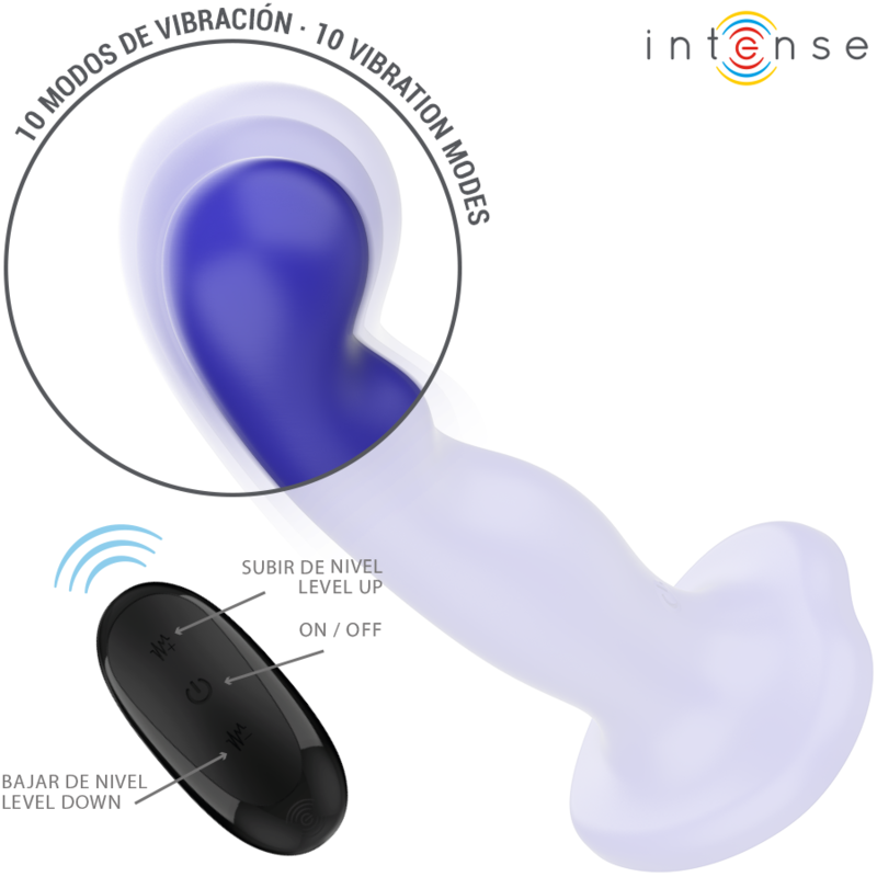 INTENSE - SHORTY VIBRATOR WITH SUCTION CUP BLUE REMOTE CONTROL - Bild 4