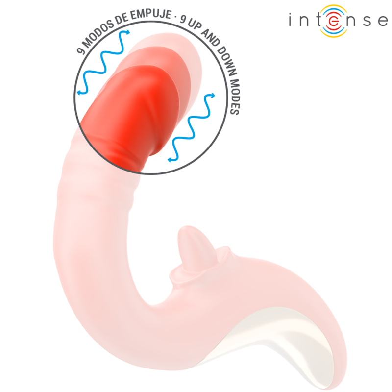 Alternative view of INTENSE - PAULINA VIBRATOR AND STIMULATOR IN U SHAPE RED