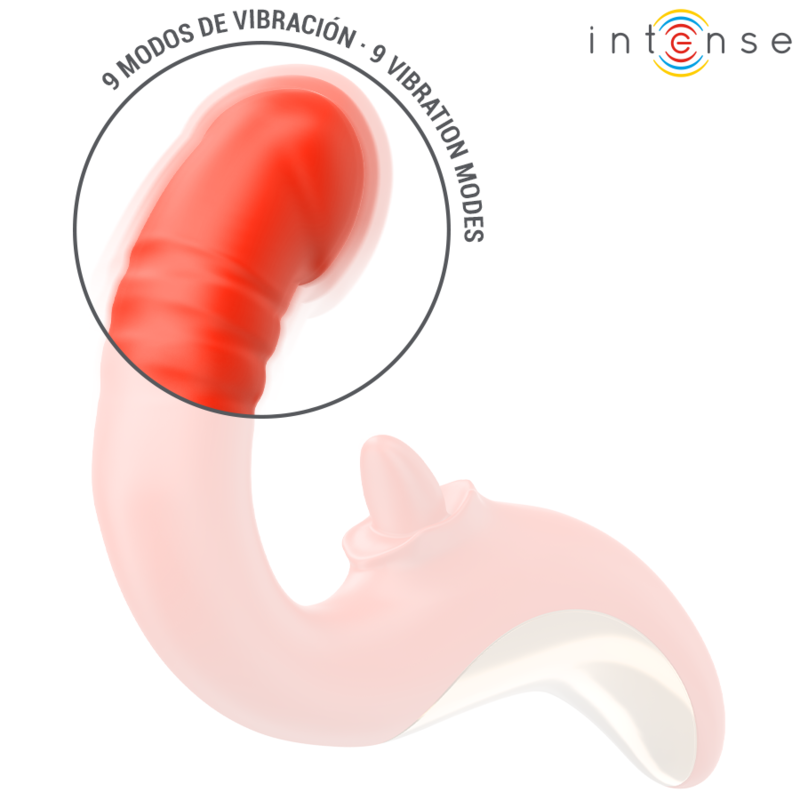 INTENSE - PAULINA VIBRATOR AND STIMULATOR IN U SHAPE RED - Bild 4