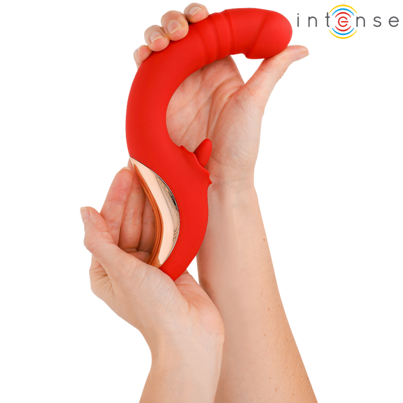 INTENSE - PAULINA VIBRATOR AND STIMULATOR IN U SHAPE RED - Bild 5