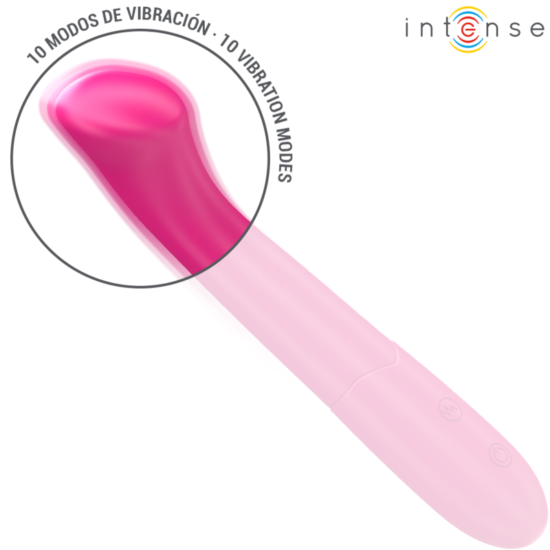 INTENSE - PATY VIBRATOR 19 CM FLEXIBLE 10 VIBRATIONS MODEL 2 PINK - Bild 3