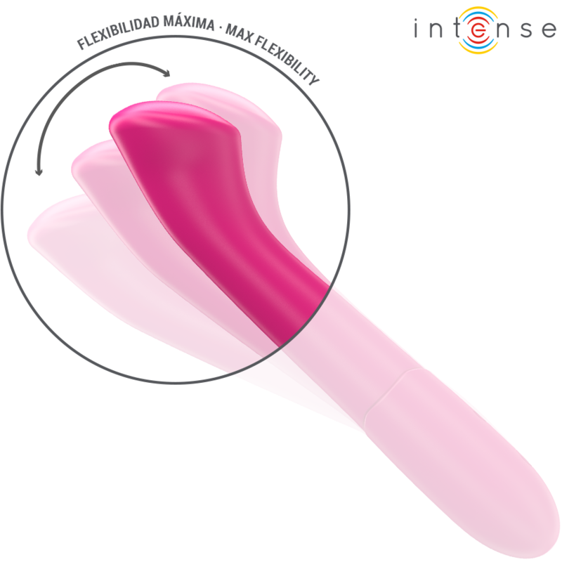INTENSE - PATY VIBRATOR 19 CM FLEXIBLE 10 VIBRATIONS MODEL 2 PINK - Bild 4