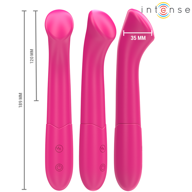 Alternative view of INTENSE - PATY VIBRATOR 19 CM FLEXIBLE 10 VIBRATIONS MODEL 2 PINK