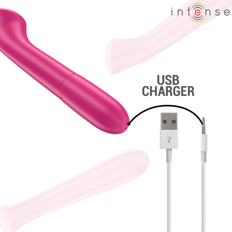 INTENSE - PATY VIBRATOR 19 CM FLEXIBLE 10 VIBRATIONS MODEL 2 PINK - Bild 5