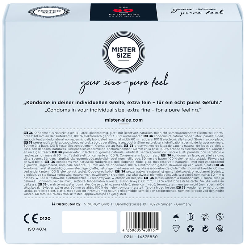 MISTER SIZE - CONDOM SIZE XL 60 MM (36 UNITS) - Bild 3