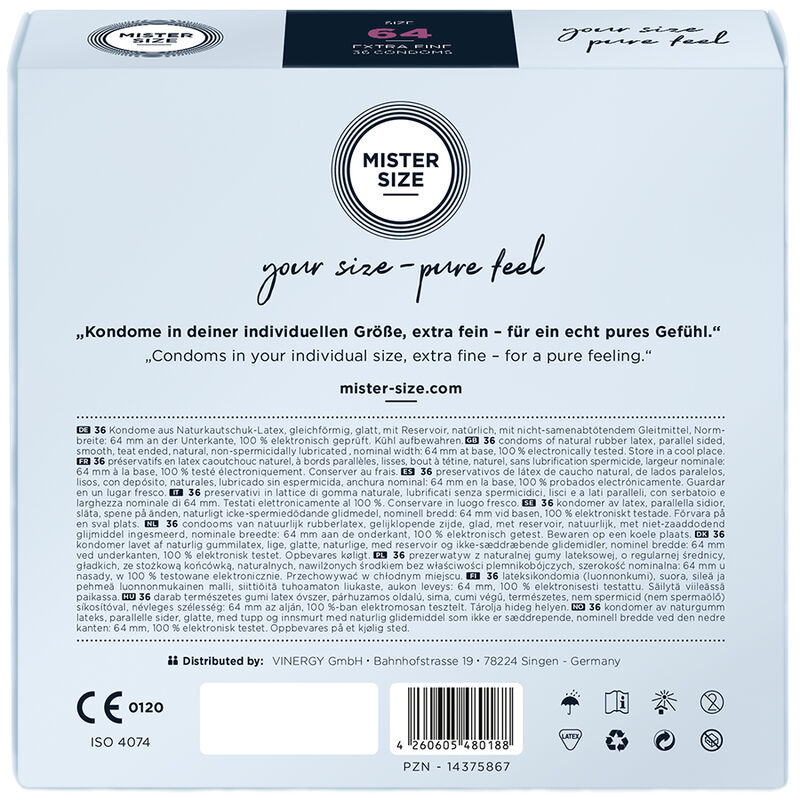 Alternative view of MISTER SIZE - CONDOMS SIZE XXL 64 MM (36 UNITS)