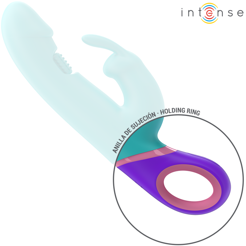 INTENSE - MONICA RABBIT VIBRATOR WITH ROTATING G-SPOT STIMULATOR BLUE - Bild 5