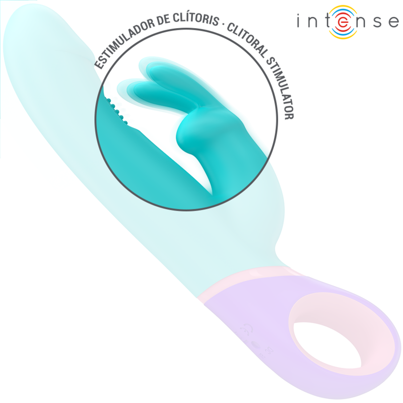 INTENSE - MONICA RABBIT VIBRATOR WITH ROTATING G-SPOT STIMULATOR BLUE - Bild 3