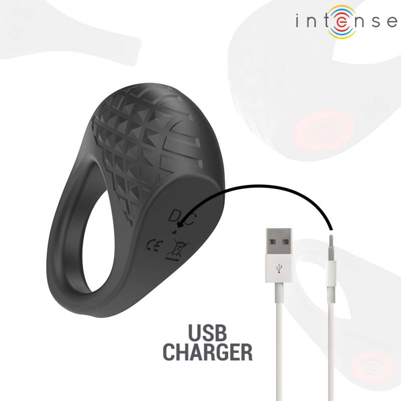 INTENSE - CLOVER VIBRATOR PENIS RING 10 VIBRATIONS BLACK - Bild 4