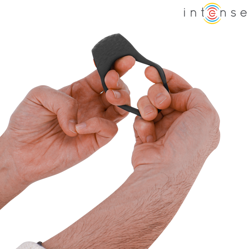 Alternative view of INTENSE - CLOVER VIBRATOR PENIS RING 10 VIBRATIONS BLACK