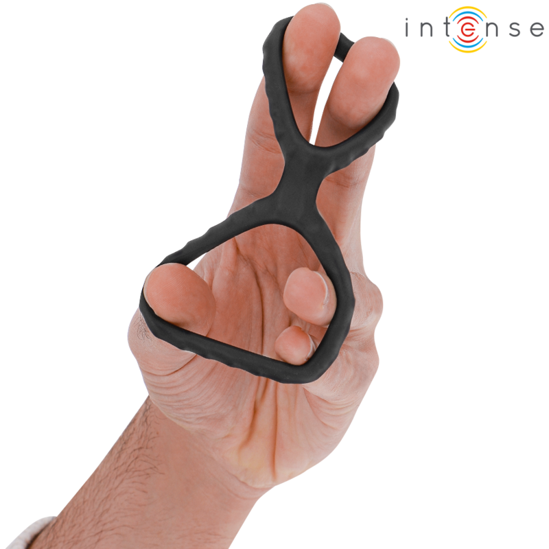 INTENSE - DEWEY DOUBLE SILICONE PENIS RING BLACK MODEL 2 - Bild 4