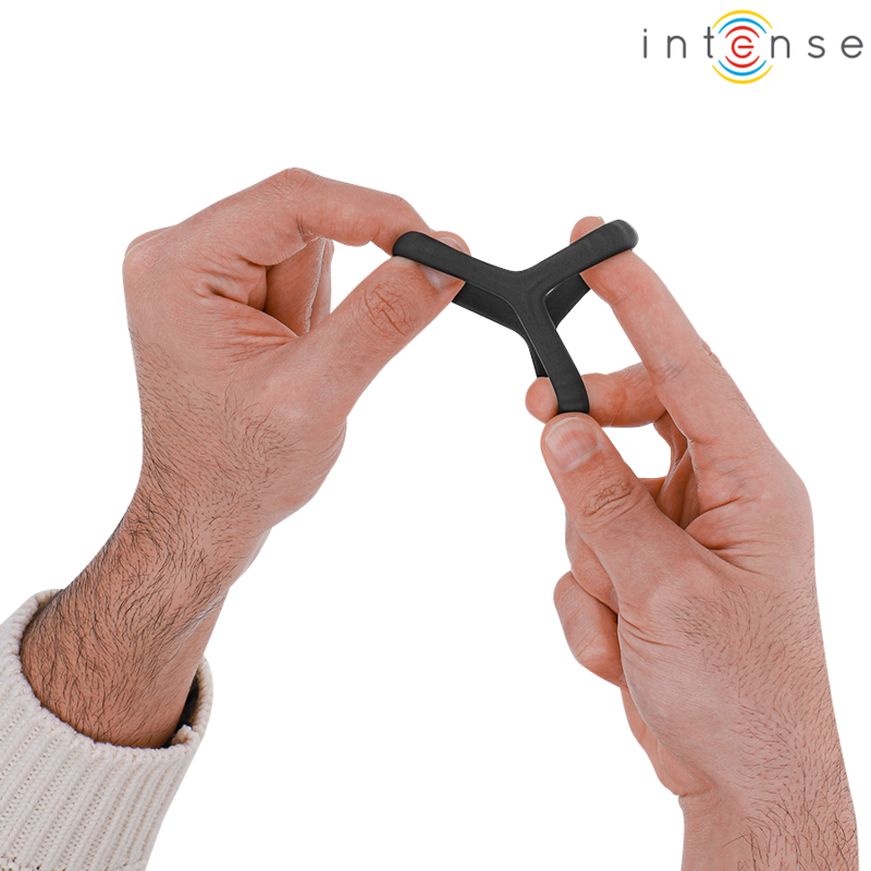 INTENSE - CARSON DOUBLE SILICONE PENIS RING BLACK MODEL 4 - Bild 4