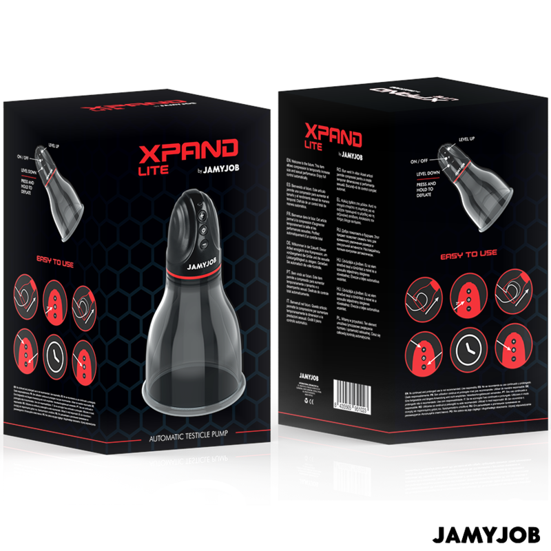 JAMYJOB - XPAND LITE AUTOMATIC TESTICLE PUMP 3 SUCTION LEVELS GREY - Bild 7