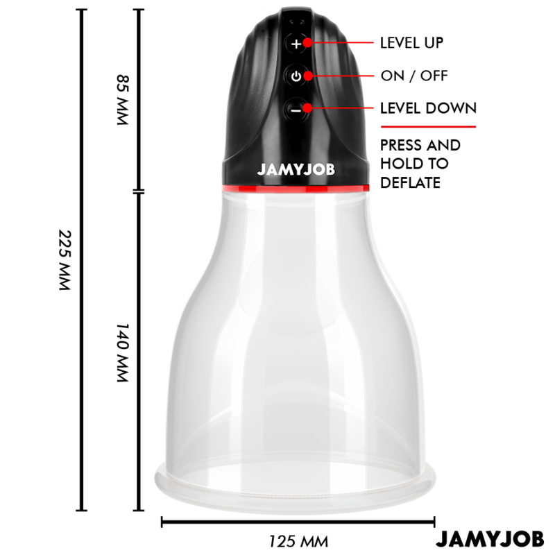 JAMYJOB - XPAND LITE AUTOMATIC TESTICLE PUMP 3 SUCTION LEVELS GREY - Bild 6