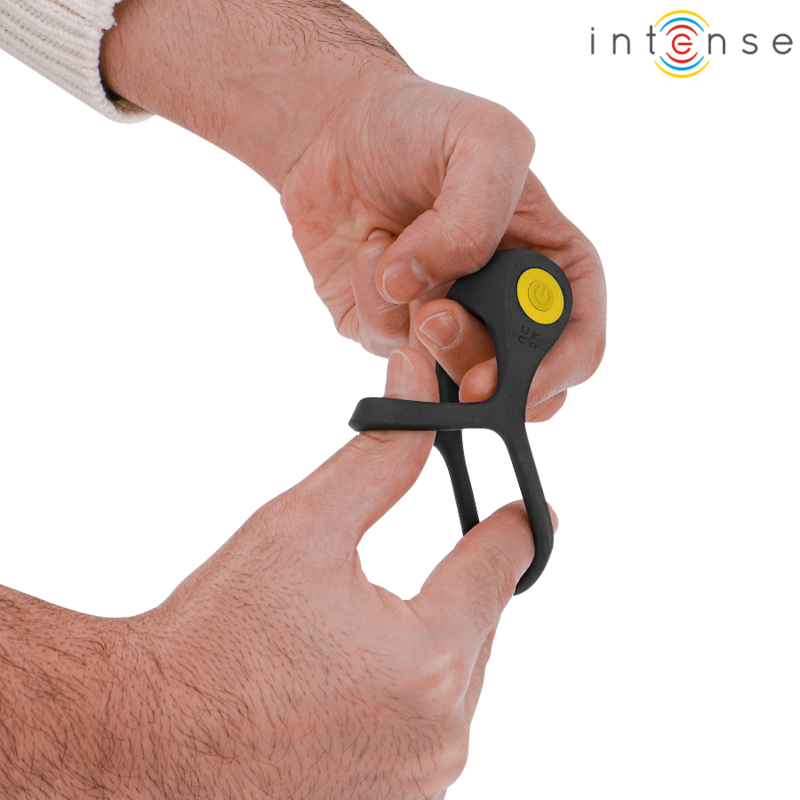 INTENSE - ALEX VIBRATOR DOUBLE PENIS RING 10 VIBRATIONS BLACK - Bild 3