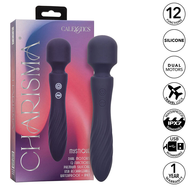 CALEXOTICS - CHARISMA MYSTIQUE MASSAGER DUAL MOTORS 12 FUNCTIONS 20,5 CM X 4.5 CM PURPLE - Bild 10