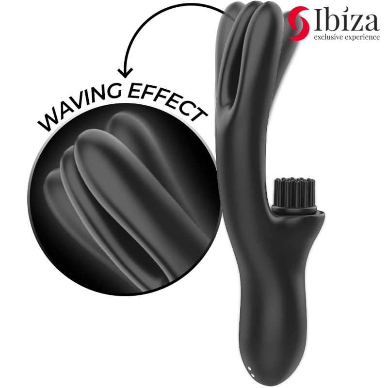 Alternative view of IBIZA - HI-TECH RABITT BRUSHING MULTI-CELL CLITORIAL AND DOUBLE WAVE VIBRATOR