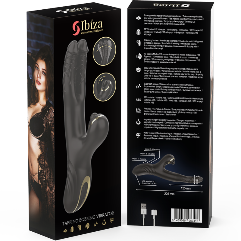 IBIZA - TWO DRAGONS DOUBLE VIBRATOR BLACK - Bild 6